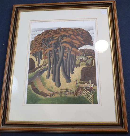 § Simon Palmer (1956-) The Paper Chase 21.25 x 27in.